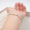 Wholesale Turquoise Imitation Pearl Beaded Geometric Handmade Necklace And Bracelet For Women