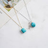 Wholesale Turquoise Jewelry Geometric Shaped Pendant Retro Unique Electroplated Necklace For Women