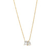 Wholesale Twelve Birthstone Marquise Pendant Necklace Titanium Steel Geometric Minimalist Electroplated