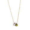 Wholesale Twelve Birthstone Marquise Pendant Necklace Titanium Steel Geometric Minimalist Electroplated