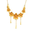 Wholesale Twin Flower Necklace For Women Copper Goldplated Electroplated Fashionable Simple Clavicle Chain