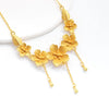 Wholesale Twin Flower Necklace For Women Copper Goldplated Electroplated Fashionable Simple Clavicle Chain