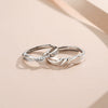 Wholesale Twin Knot Ring 925 Silver Allmatch Diamond Design For Men And Women