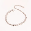 Wholesale Twist Chain Necklace Bracelet Anklet Suit In Stainless Steel With Geometric Style And Electric Polishing