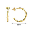 Wholesale Twist Round Wave Line C Shape Brass Gold Plated Electroplated Geometry Style Earrings For Women