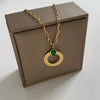 Wholesale Twist Texture Ring Pendant Necklace For Women Stainless Steel Geometric Style Electroplated