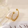 Wholesale Twist Thread Bracelet Stainless Steel Titanium Steel Colorretaining Electroplated British Retro Geometric Fashion Accessories