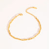 Wholesale Twisted Chain Necklace Bracelet Anklet Suit In Stainless Steel With Vacuum Real Gold Electroplating In Pvd Furnace For Women