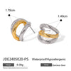 Wholesale Two Color Stainless Steel Jewelry With Quiet Design And Joker Pattern Electroplated Non Fading