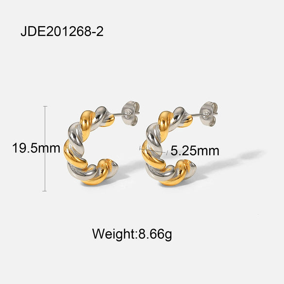 Wholesale Two Color Stainless Steel Jewelry With Quiet Design And Joker Pattern Electroplated Non Fading