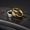 Wholesale Twodimensional Stainless Steel Ring With Letters Numbers Text Pattern And Polishing Treatment