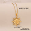 Wholesale Unique Minimalist Creative Sun And Moon Pendant Stainless Steel Necklace