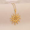 Wholesale Unique Minimalist Creative Sun And Moon Pendant Stainless Steel Necklace