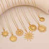 Wholesale Unique Minimalist Creative Sun And Moon Pendant Stainless Steel Necklace