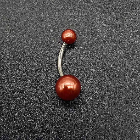 Wholesale Unisex Acrylic Navel Ring Jewelry Stainless Steel Candy Color Round Style