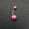 Wholesale Unisex Acrylic Navel Ring Jewelry Stainless Steel Candy Color Round Style