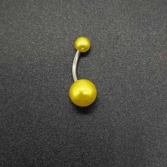 Wholesale Unisex Acrylic Navel Ring Jewelry Stainless Steel Candy Color Round Style