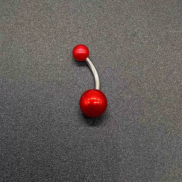 Wholesale Unisex Acrylic Navel Ring Jewelry Stainless Steel Candy Color Round Style