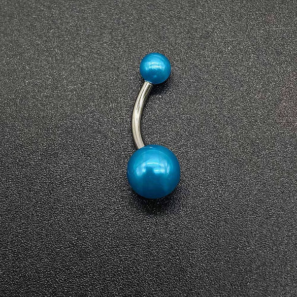 Wholesale Unisex Acrylic Navel Ring Jewelry Stainless Steel Candy Color Round Style