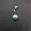 Wholesale Unisex Acrylic Navel Ring Jewelry Stainless Steel Candy Color Round Style