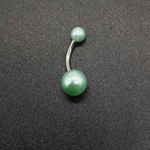 Wholesale Unisex Acrylic Navel Ring Jewelry Stainless Steel Candy Color Round Style