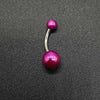 Wholesale Unisex Acrylic Navel Ring Jewelry Stainless Steel Candy Color Round Style