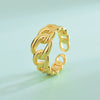 Wholesale Unisex Adjustable Open Ring S925 Sterling Silver Geometric Style Electroplated
