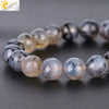 Wholesale Unisex Agate Bracelet With Dyed Natural Stone Beads And Polishing Treatment