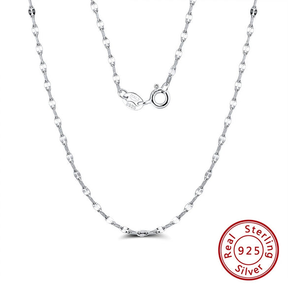 Wholesale Unisex Allmatch Geometric S925 Sterling Silver Clavicle Necklace With Electroplating Treatment
