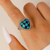 Wholesale Unisex Alloy Literary Style Geometric Pattern Drip Glaze Rings
