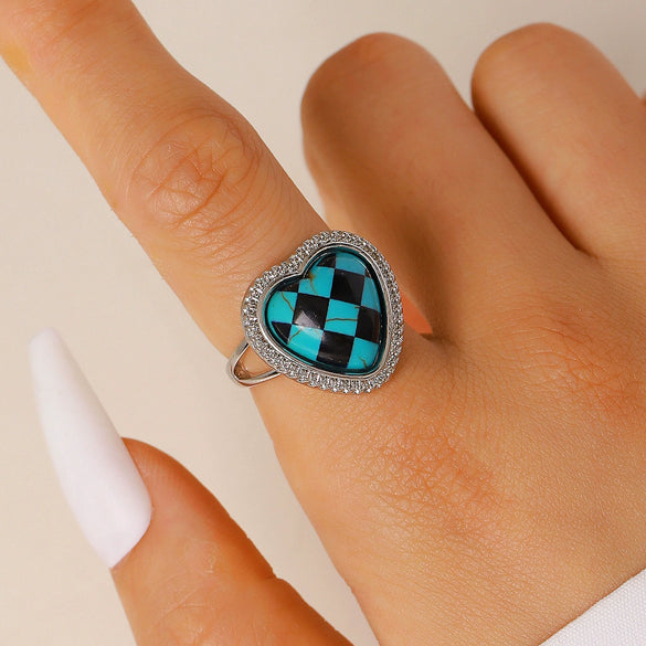 Wholesale Unisex Alloy Literary Style Geometric Pattern Drip Glaze Rings