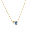 Wholesale Unisex Ancient Geometric Style Electroplated Stainless Steel Water Drop Pearl Zircon Pendant Ochain Necklace