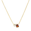 Wholesale Unisex Ancient Geometric Style Electroplated Stainless Steel Water Drop Pearl Zircon Pendant Ochain Necklace