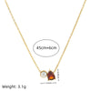 Wholesale Unisex Ancient Geometric Style Electroplated Stainless Steel Water Drop Pearl Zircon Pendant Ochain Necklace
