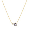 Wholesale Unisex Ancient Geometric Style Electroplated Stainless Steel Water Drop Pearl Zircon Pendant Ochain Necklace