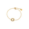 Wholesale Unisex And Women's Fashion Geometric Stainless Steel 14K Electroplated Necklace And Bracelet Jewelry Accessories