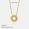 Wholesale Unisex And Women's Fashion Geometric Stainless Steel 14K Electroplated Necklace And Bracelet Jewelry Accessories