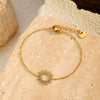 Wholesale Unisex And Women's Fashion Geometric Stainless Steel 14K Electroplated Necklace And Bracelet Jewelry Accessories