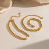 Wholesale Unisex And Women's Vintage Geometric Stainless Steel Gold Bead Bracelet With Electroplating