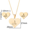Wholesale Unisex Animal Series Stainless Steel Jewelry Set With Love Water Drops Bell Pattern Electroplated O Chain Necklace And Earrings