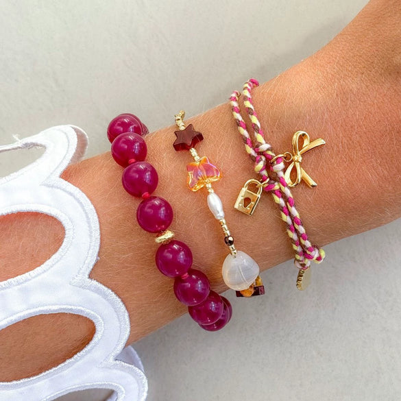 Wholesale Unisex Braided Rope Bow Bracelet Made Of Titanium Steel With 18K Real Gold Electroplating
