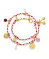 Wholesale Unisex Braided Rope Bow Bracelet Made Of Titanium Steel With 18K Real Gold Electroplating