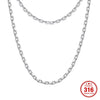 Wholesale Unisex Casual Geometric Stainless Steel Oshaped Chain Necklace With Real Gold Plating