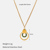 Wholesale Unisex Casual Geometric Stainless Steel Real Gold Plated Ushaped Chain Necklace