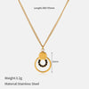 Wholesale Unisex Casual Geometric Stainless Steel Real Gold Plated Ushaped Chain Necklace