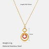 Wholesale Unisex Casual Geometric Stainless Steel Real Gold Plated Ushaped Chain Necklace