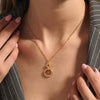 Wholesale Unisex Casual Geometric Stainless Steel Real Gold Plated Ushaped Chain Necklace