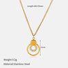 Wholesale Unisex Casual Geometric Stainless Steel Real Gold Plated Ushaped Chain Necklace