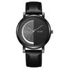 Wholesale Unisex Casual Hollow Dial Quartz Watch Alloy Case Imitation Leather Strap Stainless Steel Buckle Round Dial