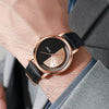 Wholesale Unisex Casual Hollow Dial Quartz Watch Alloy Case Imitation Leather Strap Stainless Steel Buckle Round Dial